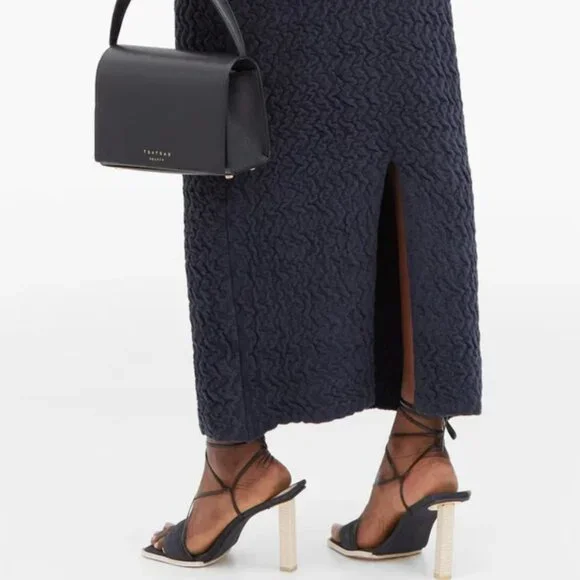 Jacquemus 'Adour' Strappy Heeled Sandals Navy Blue - Picture 7 of 8